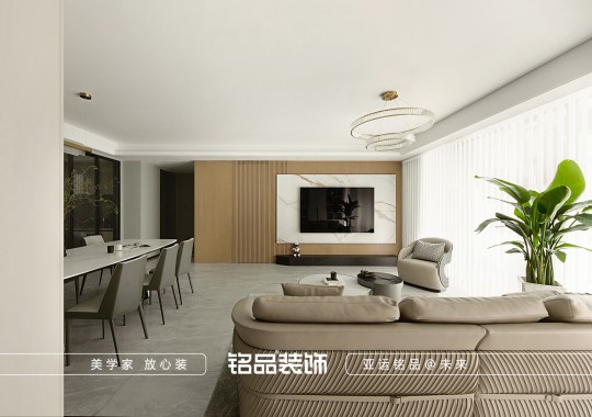 富阳宋都江宸府160㎡四居室【现代轻奢】装修案例